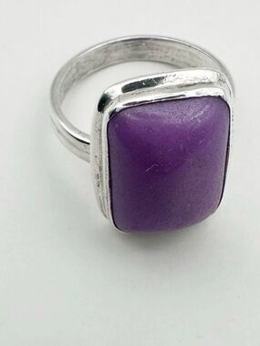 Purple Stone Silver Ring - Women Jewelry